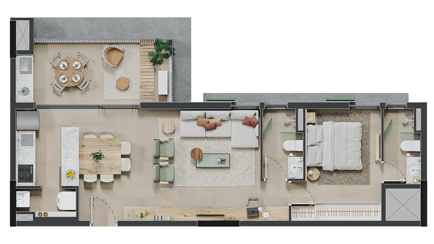 Apartamento 67m²